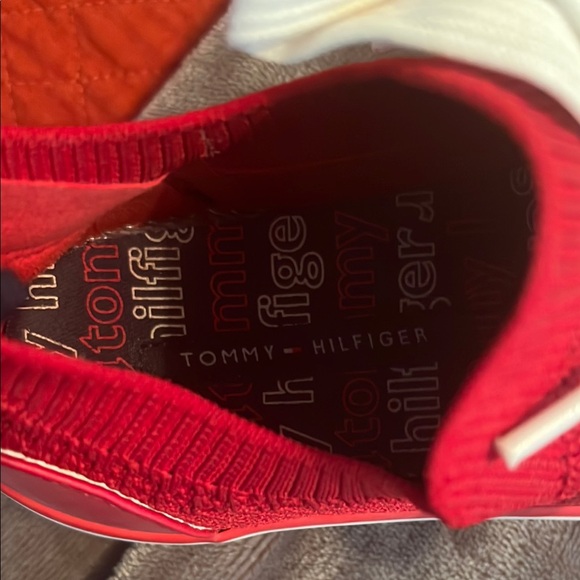 Tommy Hilfiger Red Tweggsie Sneakers with White Accents - Picture 2 of 6